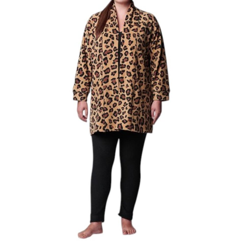 Plus Size Simply Vera Vera Wang Fleece Cardigan and Leggings Set 1X